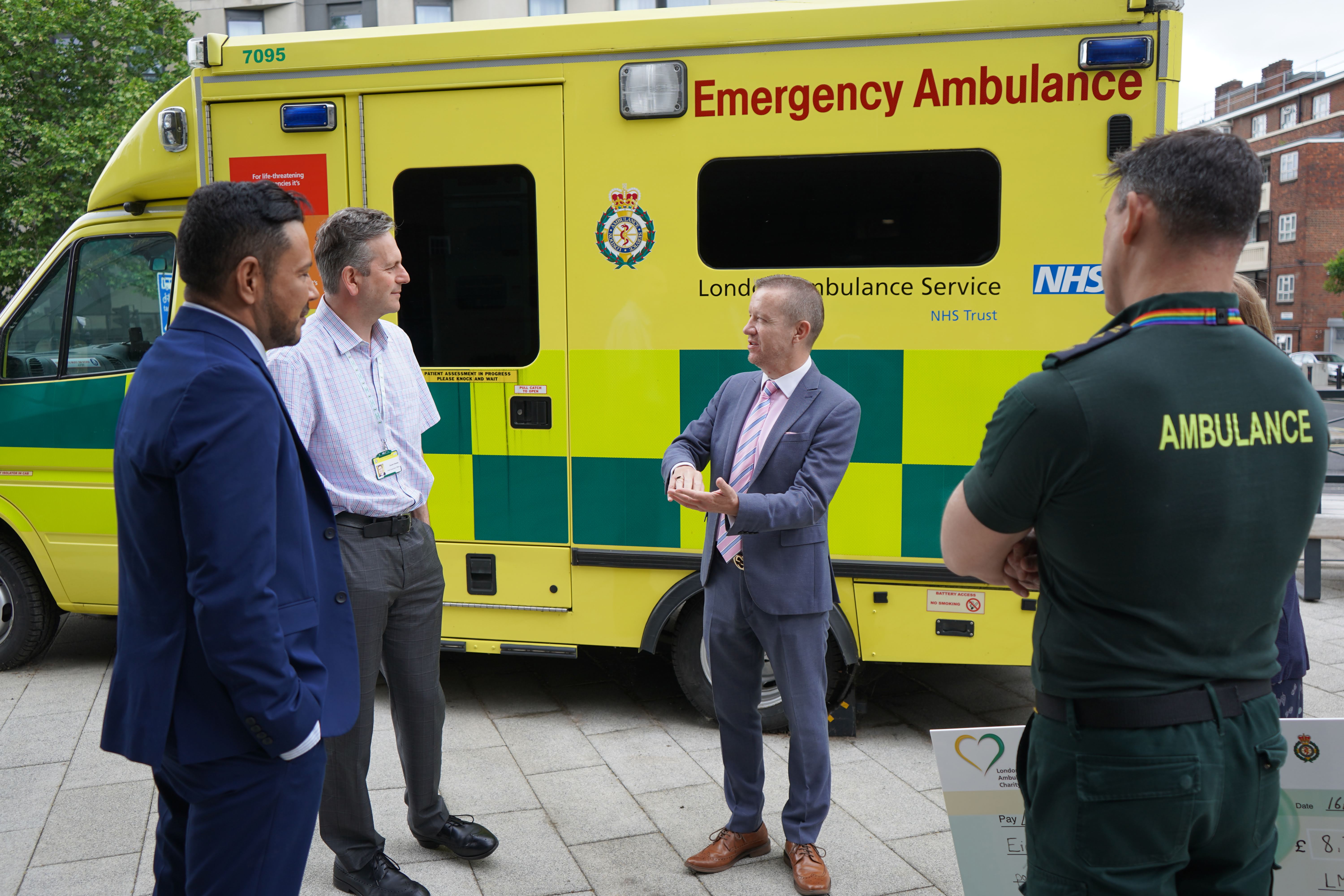 London Ambulance Service Cheque Presentation